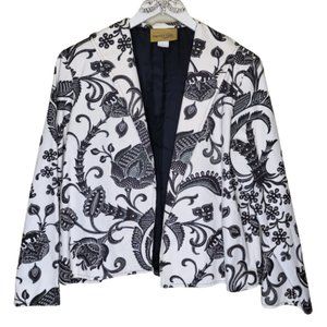 Painted Pony Vintage Paisley Open Front Paisley Long Sleeve Jacket Blazer Sz L
